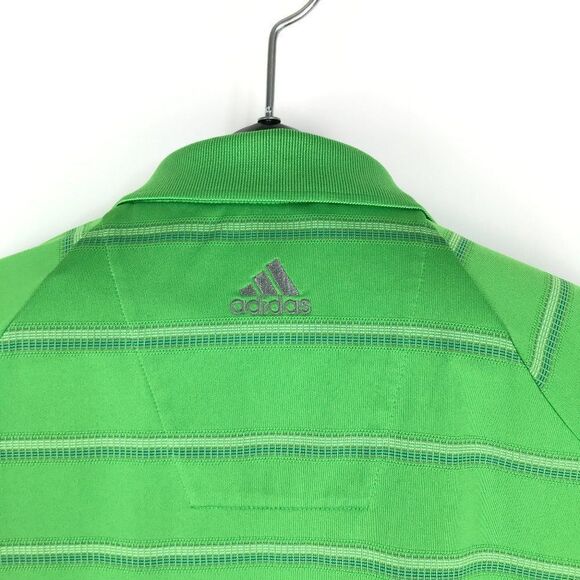 Adidas CLIMACOOL Golf Polo Shirt Mens Medium Casual Short Sleeve Green Polyester - Picture 5 of 10